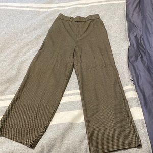 Uniqlo houndstooth trousers wide leg size M